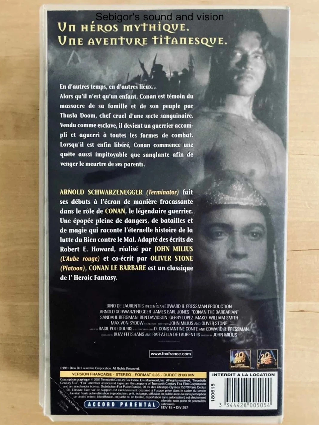 Cassette VHS Conan el bárbaro Arnold Schwarzenegger. – photo 3